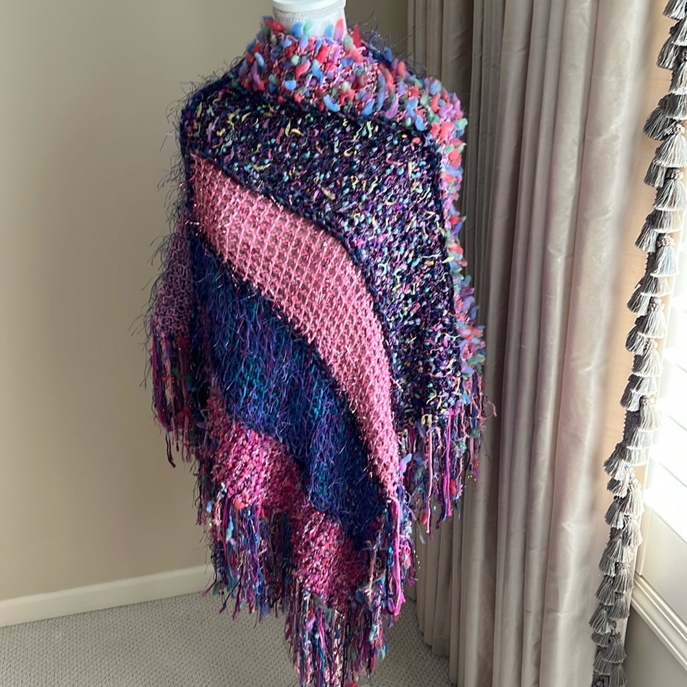 Handmade SPECTACULAR Mommy (and Me—see other post in closet) matching Ponchos!